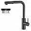 Grifo de cocina monomando Oporto black gun metal de Imex